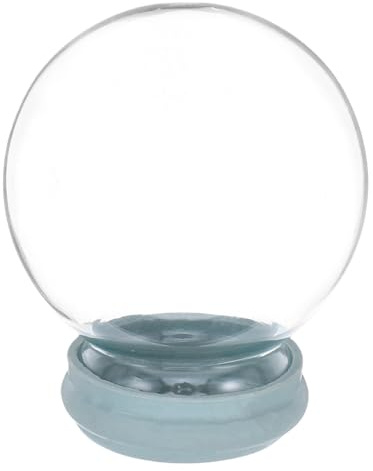 Zerodeko Bola De Nieve Vacía para Manualidades - Cúpula De Cristal Transparente con Base para Crear Bola De Nieve DIY Decoración Navideña Y Proyectos Creativos En Casa