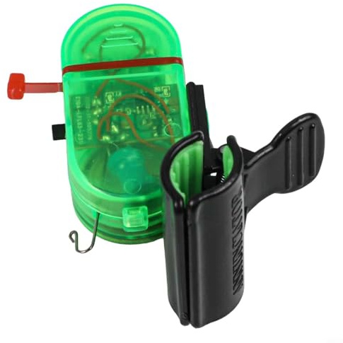 Honseadek Allarme di abboccata da pesca con suono e flash, allarme elettrico per pesca con luce LED, 80 dB, indicatore di morso di pesce, indicatore di canna impermeabile, confezione da 6 (plastica