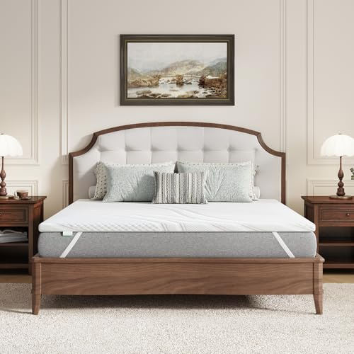 Novilla Topper Colchón Viscoelástico en Gel 135x190cm, 7,5cm de Grosor, Funda Suave y Transpirable con Cremallera, Desenfundable y Lavable, Base Antideslizante, Envasado al Vacío