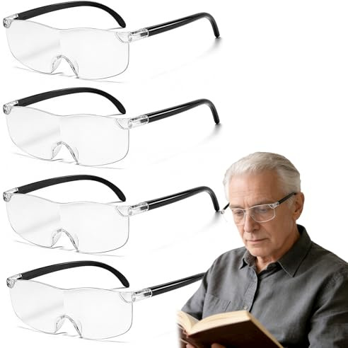Magnifying Glasses, Occhiali con lente d'ingrandimento, ideali per lavori artigianali, letture, lavori di dettaglio e anziani