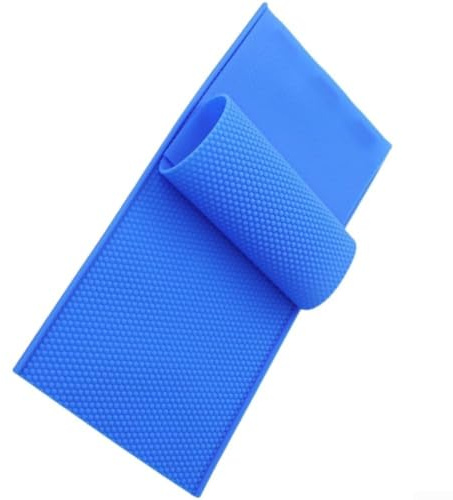 Silicone For Beekeeping Foundation Set of 2 Reusable Hive Base for DIY Beeswax Sheet Press Making Tools 43.5x22.5cm(Dark Blue)