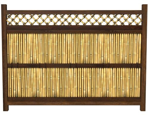 Red Lantern 4 x 5.5 ft. Japanese Bamboo Zen Garden Fence Panel, 4ft. x 5ft