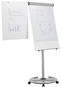 Bi-Office 2-in-1 umwandelbares mobiles Flipchart, grau