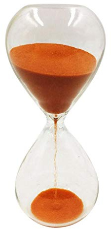 Tubayia Clessidra - Timer da 15 minuti con clessidra, timer per bambini, regalo (arancione)