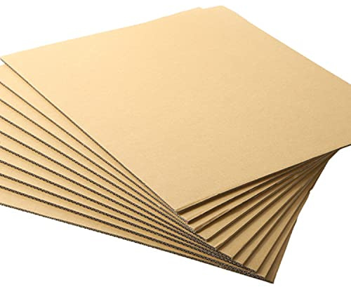 Bercoor 25 Pack 8.5x11in Corrugated Cardboard Sheets, 2mm for Mailing Craft