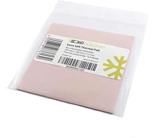 EC360® Gold Soft 14,5W/mK Thermal Pad (100 x 100 x 1,5 mm)