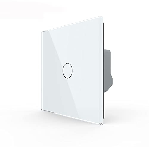 Livolo dimmbarer Wechselschalter Kreuzschalter Dimmer Lichtschalter mit Glasblende in Weiß