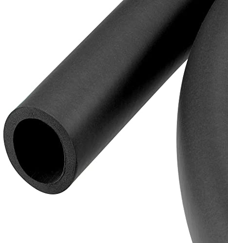 sourcing map Skumrör 28 mm ID 38 mm AD 2 m långt rörskydd svart för handtag stöd rörisolering