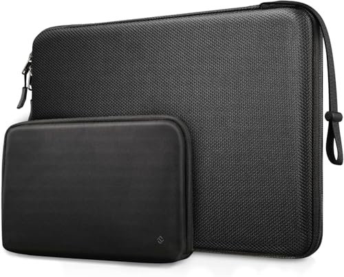 FINPAC Laptop Tasche Hartschalen Schutzhülle für 13,6 MacBook Air 2025-2022 M4 M3 M2 A3240 A3113 A2681, 14 MacBook Pro M4/M3/M2/M1 2024-2021, 13 MacBook Pro/Air, stoßfest Hülle mit Zubehör Tasche