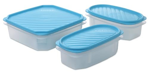 TATAY Lote 3 contenedores Alimentos, de Diferentes tamaños, con Tapa Flexible, Fabricados en plástico Libres de BPA