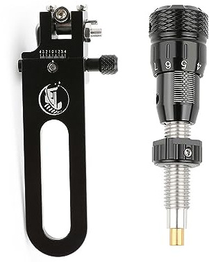 SHARROW Archery Magnetic Arrow Rest and Archery Cushion Plunger Pressure Button Adjustable RH for Recurve Bow (Black)
