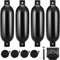VEVOR Fender-Set 4 Aufblasbare Fenders 16,51 x 58,42 cm Bootsfender, Horizontale oder vertikale Montage, Stegfender Langfender mit 4 Nadeln & Seilen & AufbewahrungstascheHitzebeständig, UV-geschützt