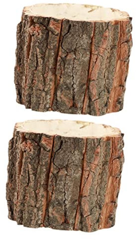 BESPORTBLE 2piezas Macetas De Madera Forma De De Árbol Estilo Rústico para Flores