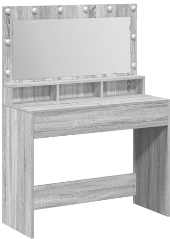 vidaXL Smyckebord Grå Sonoma 100 x 41 x 135 cm Konstruerat trä