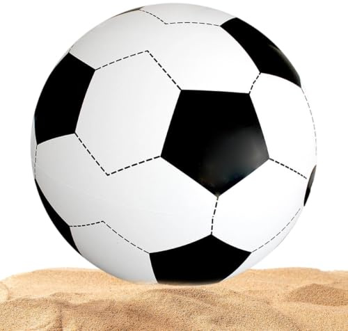 Inflatable Soccer Ball | 31.5 Inch Outdoor Pool Toy | Blow Up Beach Footbal | Outdoor Beach Balls for Kids Teens Adults Backyard Picnic Hotel Poolside Park Garden Yard Gathering
