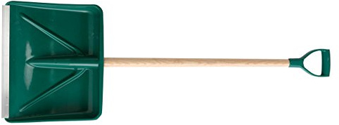 Leborgne, Pelle Poussoir à Neige et à Grains, Matière Polymère, Réglette Aluminium, Poignée Plastique Ergonomique, Manche Bois 90 cm, Largeur 45 cm, Multi-usages, Allie grand volume et légèreté