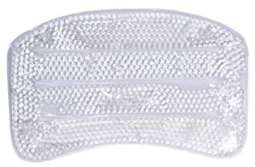 Bath Bliss Luxury Cooling Gel Beaded Bath Tub, Suction Cup Backing, Spa Pillow, White