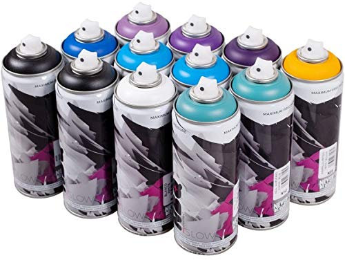 NBQ PRO 400 ml beliebtes Farben Set 12 Graffiti Street Art Wandbild Spray Paint
