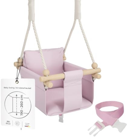 MAMOI® Babyschaukel, Baby schaukel Indoor, Kinderschaukel aus Holz, Holzschaukel für Kinder, Schaukeln für türrahmen, Swing, Kleinkinderschaukel für Kinderzimmer