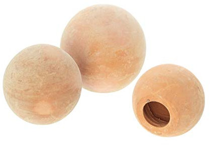 Benera Terracotta Kugeln, Gartenkugeln, Dekokugeln im 3er Set 8/10 / 12 cm