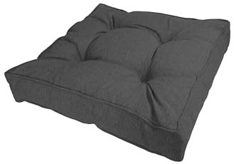 POKAR Loungekissen Sitzkissen Sitzauflagen Stuhl Stuhlkissen für Stuhl Rattanmöbel Gartenmöbel Kissen Outdoor Sitzpolster Lounge Polster 50x50x10 cm, Anthrazit