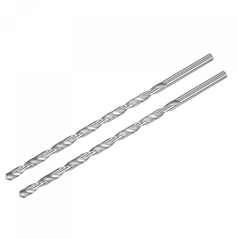 sourcing map HSS(High Speed Steel) Extra Long Twist Drill Bits, 6.8mm Drill Diameter 200mm Length for Hardened Metal Woodwork Plastic Aluminum Alloy 2 Pcs