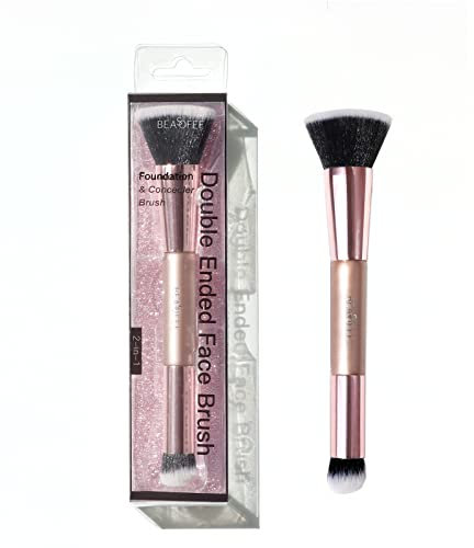 Doppel-End Foundation Pinsel Concealer Pinsel Powder Facial Makeup Pinsel, Concealer Pinsel zum Mischen von flüssigem Puder, Rougepinsel Contour Foundation Highlighter Make up Pinsel