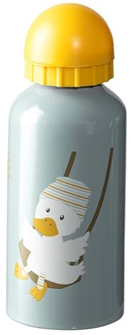 Sterntaler Kinder Trinkflasche aus Aluminum mit Motiv Ente Edda Lou, Fassungsvermögen 400 ml,