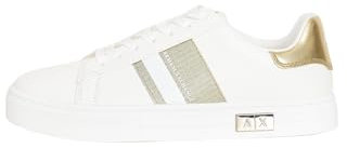 Armani Exchange Sneakers Donna bianche e Oro placca Logo sulla Suola 36