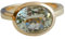 Oval Grüner Amethyst vergoldet Sterling Silber Ring - Natürlicher Edelstein - Geburtstagsgeschenk - Weihnachtsgeschenk - Handgefertigte Geschenkideen für Frauen (US Size 8 / Diameter 18.2)