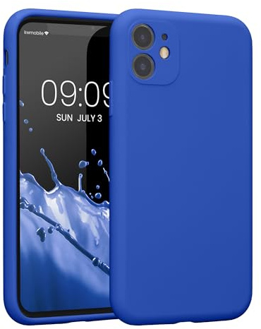 kwmobile Handyhülle kompatibel mit Apple iPhone 11 Hülle - gummierte Handy Case aus Silikon in Baltik Blau