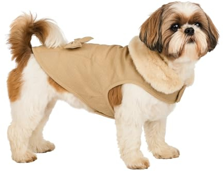 Flamingo Manteau pour Chiens Guzzi Beige - Taille 30cm (A: 30 cm, B: 30-34 cm, C: 46-52 cm) - Idéal pour Races comme Chihuahua, Bouledogue Français, Beagle, Jack Russell et Cocker Spaniel