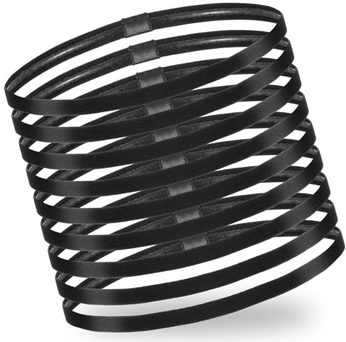 HJZHII 9 Pièces bandeau cheveux homme femme,bandeau cheveux femme elastique cheveux homme serre tete Hommes bandeaux élastiques pour le sport fins enfant garçon antidérapant Sport yoga football