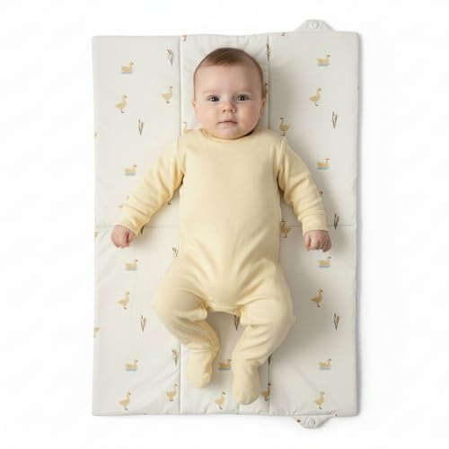 Clair de Lune Duckling Foldable Changing Mat, Easy Clean Soft Water Resistant Travel Pad 60 x 34 cm