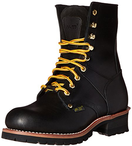Adtec Men's 9 inch Steel Toe Logger Boot, Black, 10.5 M US