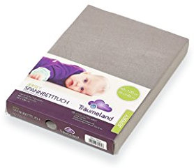 Träumeland Spannbetttuch Jersey, anthrazit, 60 x 120 + 70 x 140 cm