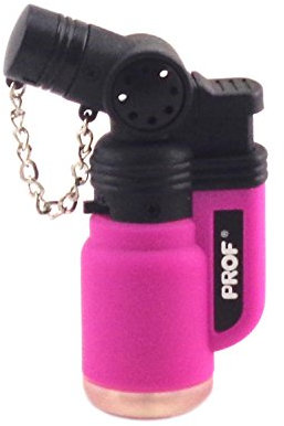 Briquet Tempête Chalumeau Torche Prof - Rechargeable gaz - Réglable (rose)