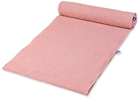 Julius Zöllner Schutzbezug LOOP JACOB für Wickelauflagen 75x85 cm, Made in Germany, Waffelpiqué Blush