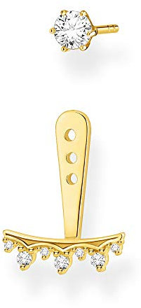 Thomas Sabo Einzel Ohrstecker weiße Steine gold vergoldetes Silber H2153-414-14