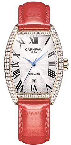 MASTOPDammode lyxmärke vintage fyrkantiga mekaniska automatiska klockor affärer läderrem safir diamant armbandsur klassisk kalender fönster vattentät