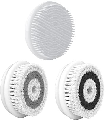 TOUCHBeauty Facial Cleansing Brush Set of 3 - Soft, exfoliating and silicone brush heads for deep cleansing and sensitive skin