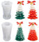 2 Stück Kerzenform Silikon Weihnachtsbaum Kerzenformen zum Gießen Silikon Handgefertigte Kerzenform Silikonform Kerze Kerzengießform Kerzen Silikonform Candle Mold Kerzen Formen für Weihnachten Deko