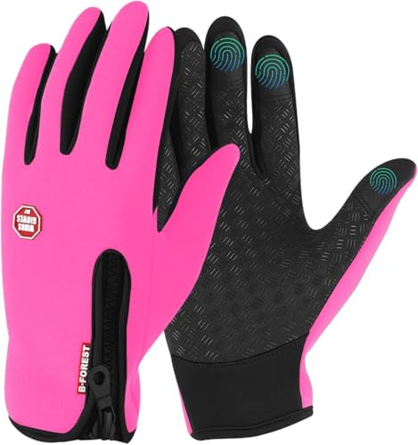 Women Gloves Winter Thermal Lady Gloves For Cycling Bike Riding Driving Golf Netball Touchscreen Windproof Anti-Slip Warm Handwear Ladies Glove For Outdoor Sport Daily Work Running Climbing Walking