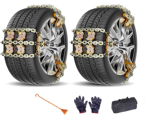 DCZBYCJ 6 Stück Schneeketten Auto für BMW iX3 Electrique G08 2021-2025, 175-265 mm Autoreifen Schneekette Mangan Stahl Reifen Schneekette Rutsch ZubehöR