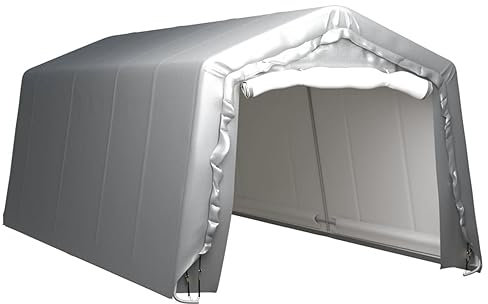 ShGaxin Lagerzelt 300x600 cm Stahl Grau, Carport, Autozelt, Garage, Weidezelt, Unterstand, Zeltgarage, Lagerzelt, Gerätezelt, Pavillon Zelt, Fahrradgarage Zelt, Garagenzelt