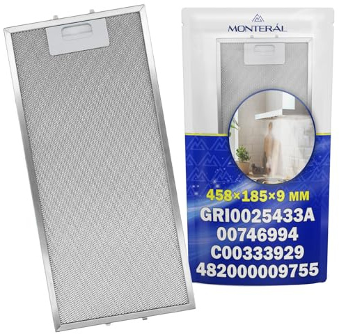 Metallfilter Dunstabzugshaube 458x185x9 mm mit dem Originalcode 00746994 746994 für Bosch für Balay für Siemens GRI0025433A für Elica - MONTERAL