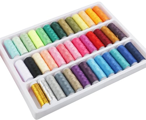 Businey Cotton Thread for Sewing, 39 Sewing Cotton | Sewing Machine Threads, 39 Mix Colors Cotton Thread Spools, Cotton Thread for Sewing for Sewing Machine