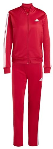 adidas Damen ESSENTIALS 3-STRIPES TRACKSUIT, active maroon, L