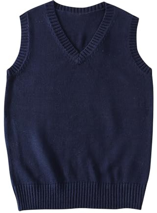 NSICBMNO Women's Sleeveless Jumpers V Neck Jumpers Knitted Vest Tops Ribbed Knit Sweater Vest Cashmere Jumper Ladies Sleeveless Knitted Tank Top Pullover Sweater Knit Gilet Waistcoat Plus Size