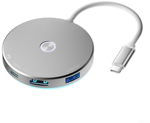 Hasaller Estación de acoplamiento portátil 4K HD-MI con salida de 60 Hz y carga rápida PD, base de viaje compacta de aleación de aluminio compatible con interruptor y PC para una experiencia de juego